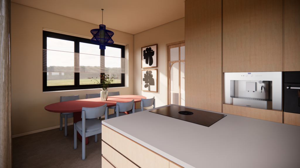 3D interieurontwerp keuken Oudkarspel